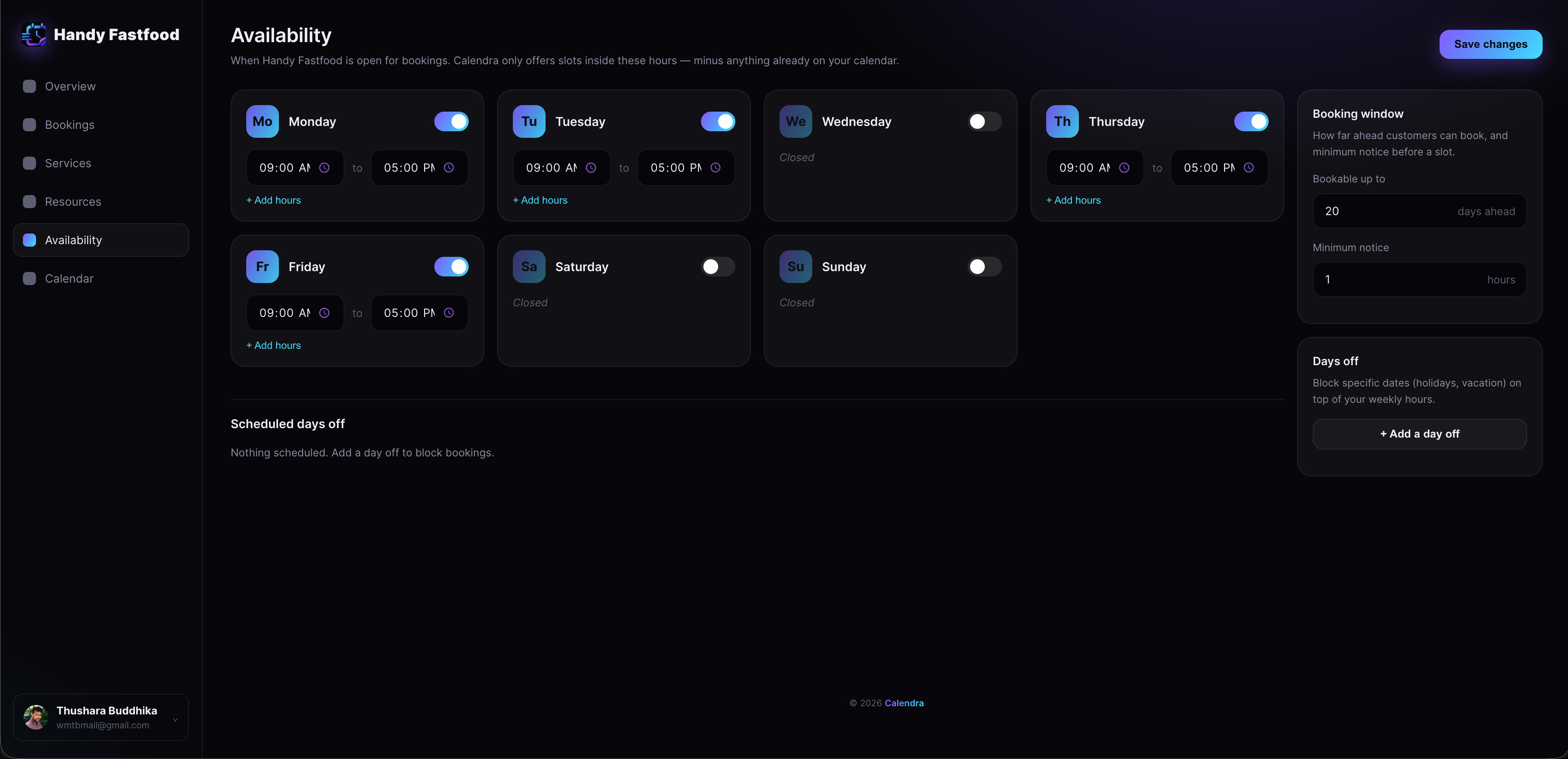 Calendra Set Your Hours screenshot 1