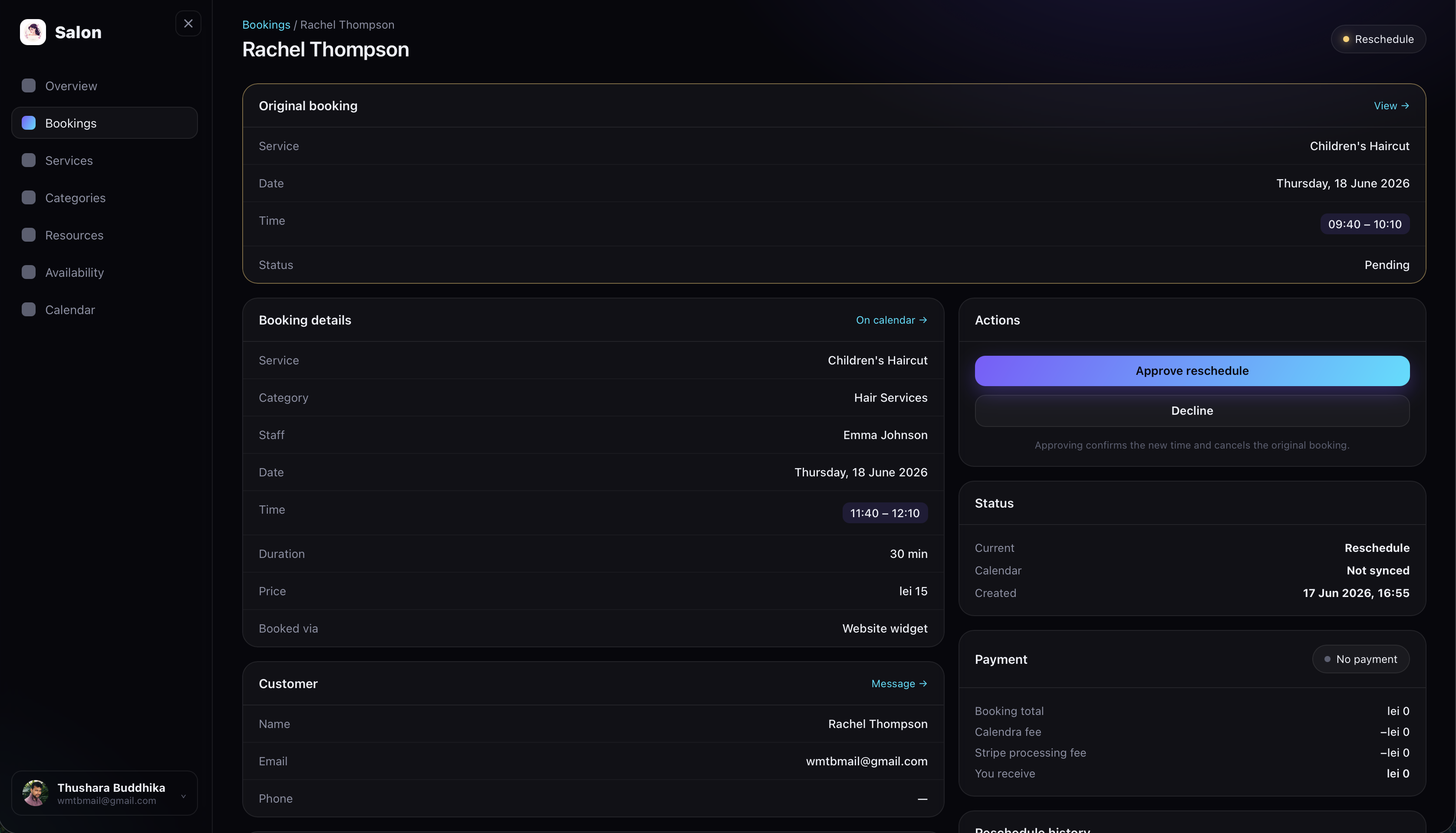 Calendra Your Dashboard screenshot 6