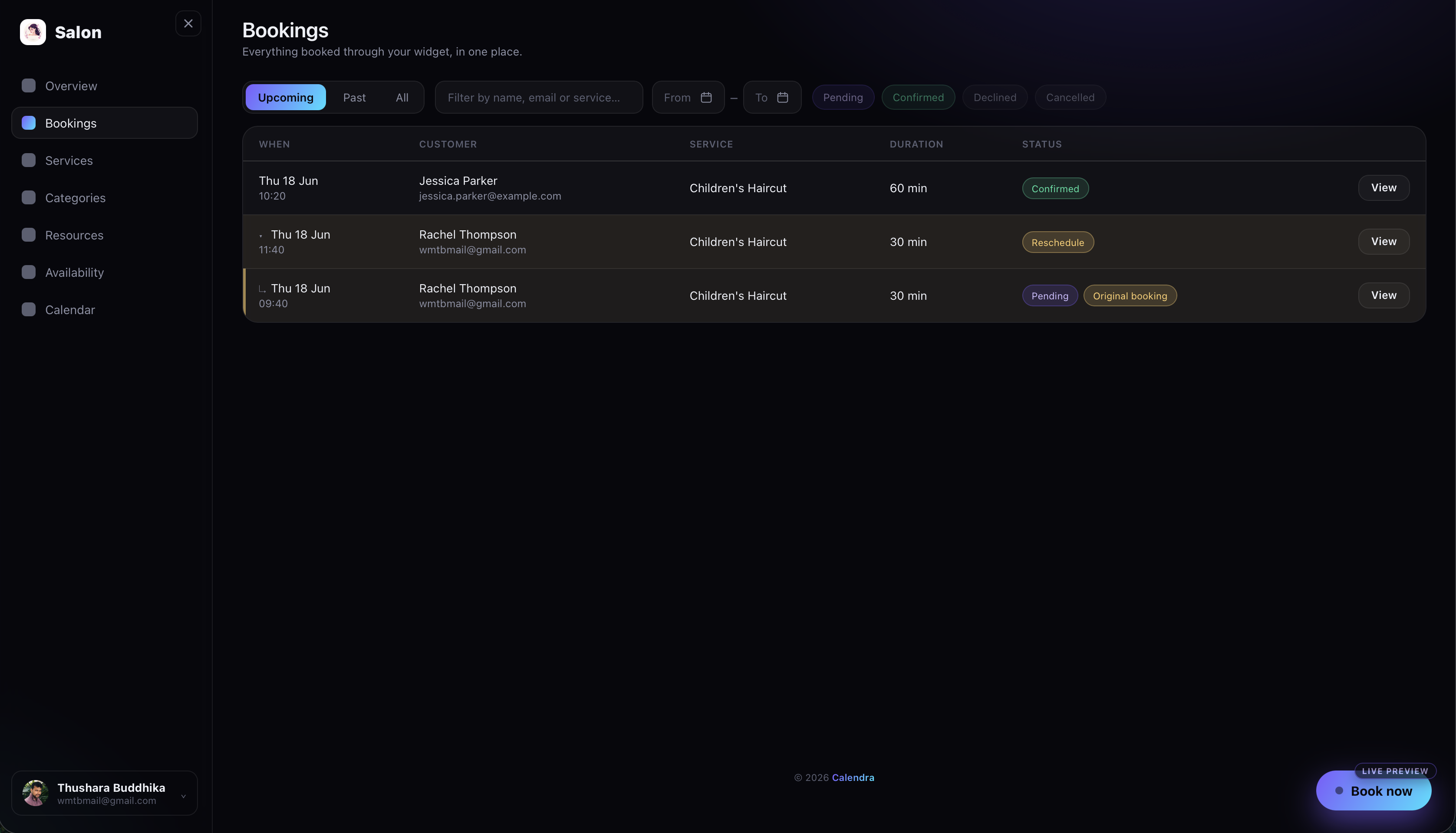 Calendra Bookings & Calendar screenshot 2