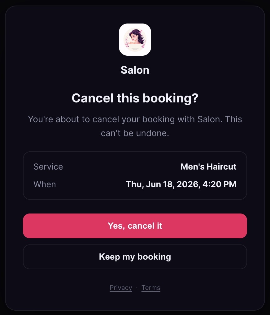 Calendra Reschedule, Cancel & Refund screenshot 3