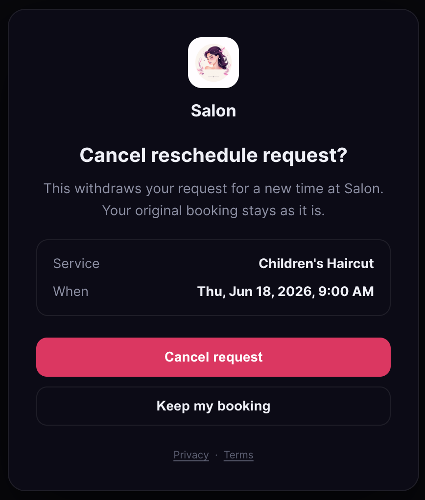 Calendra Reschedule, Cancel & Refund screenshot 2