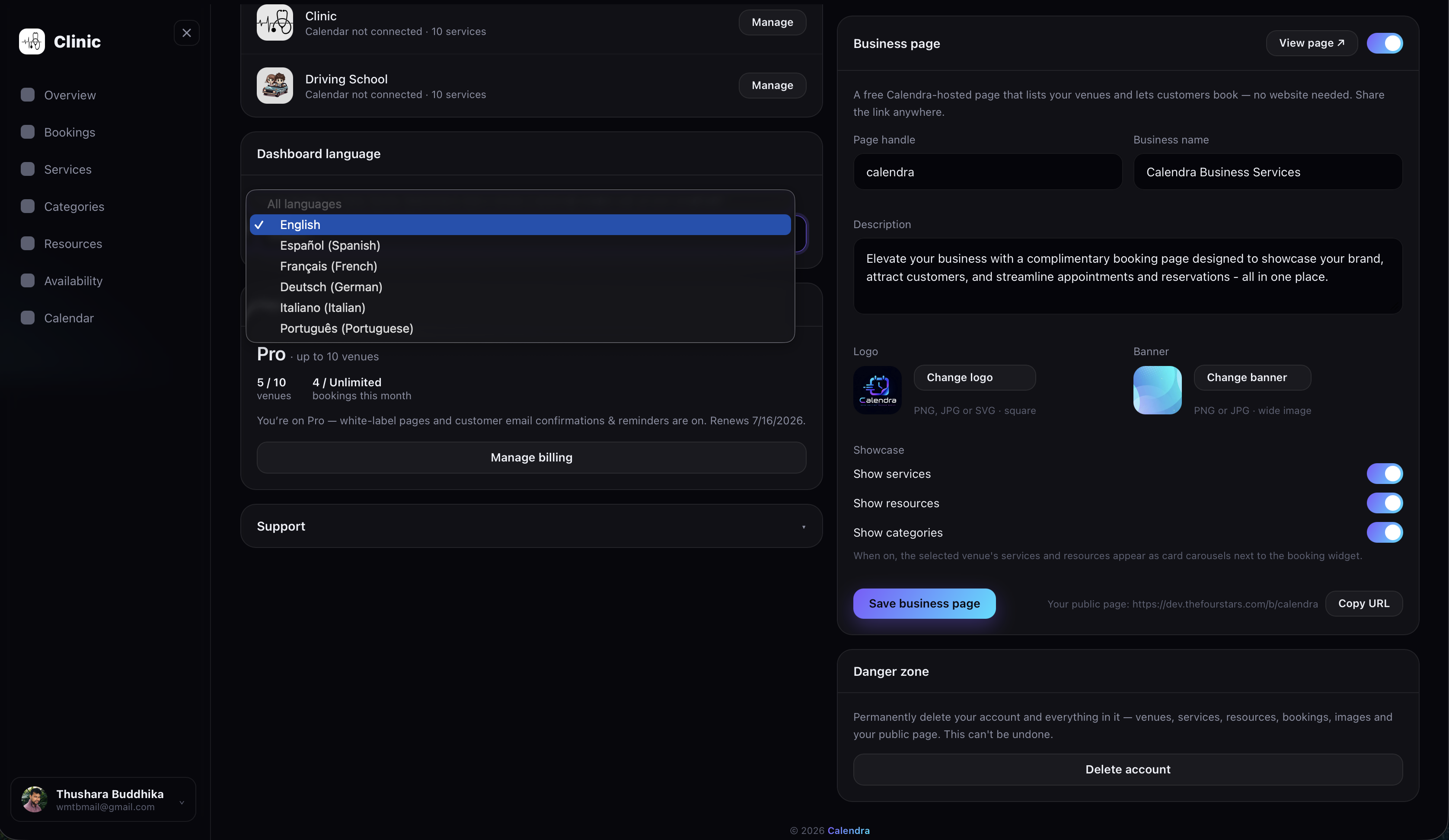 Calendra Your Dashboard screenshot 4