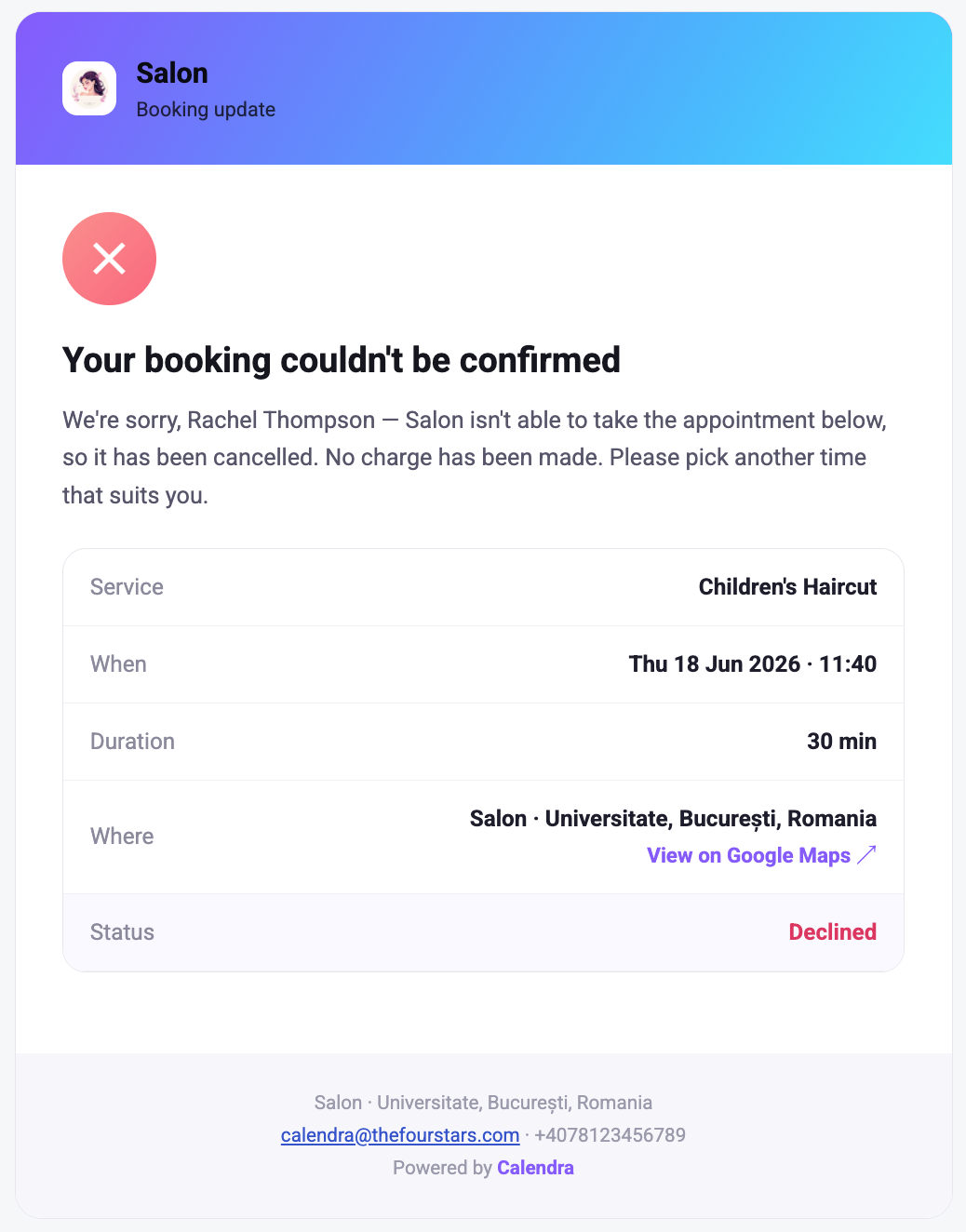 Calendra Email Notifications screenshot 7