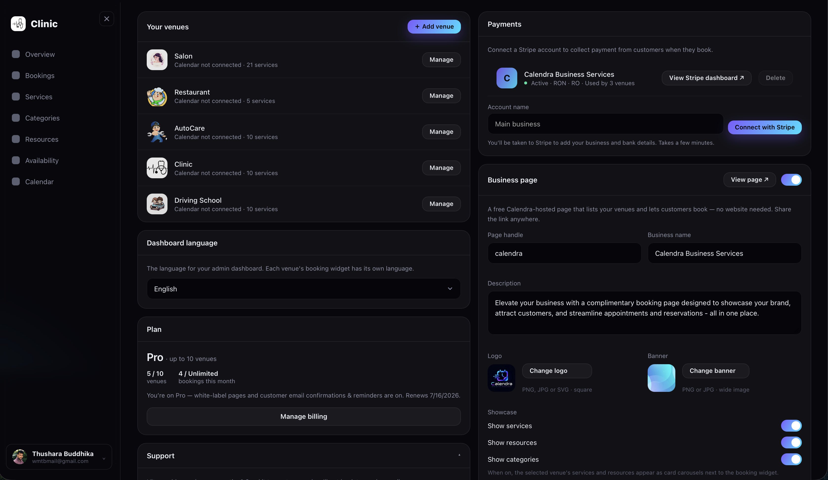 Calendra Your Dashboard screenshot 3