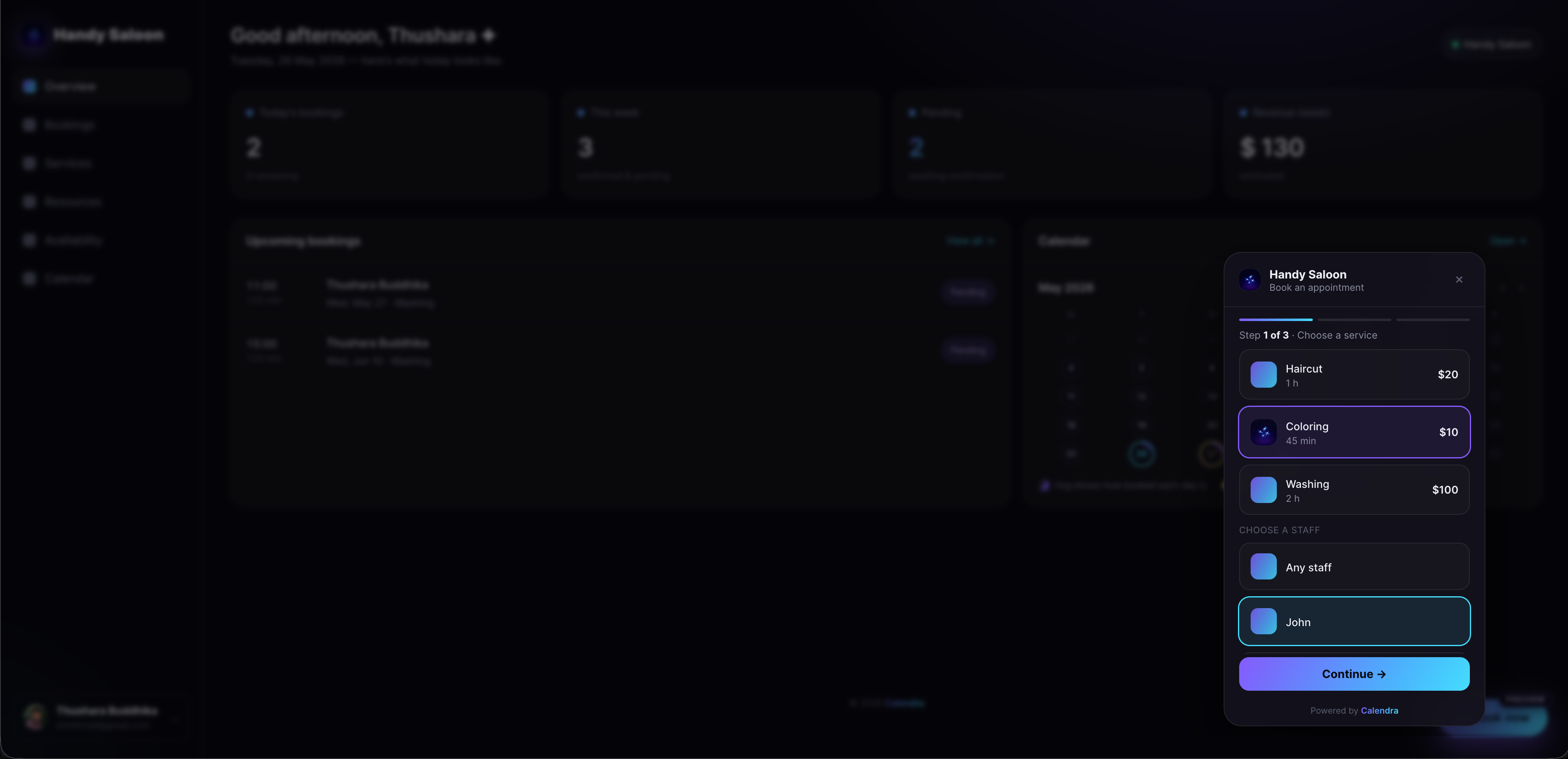 Calendra screenshot 2