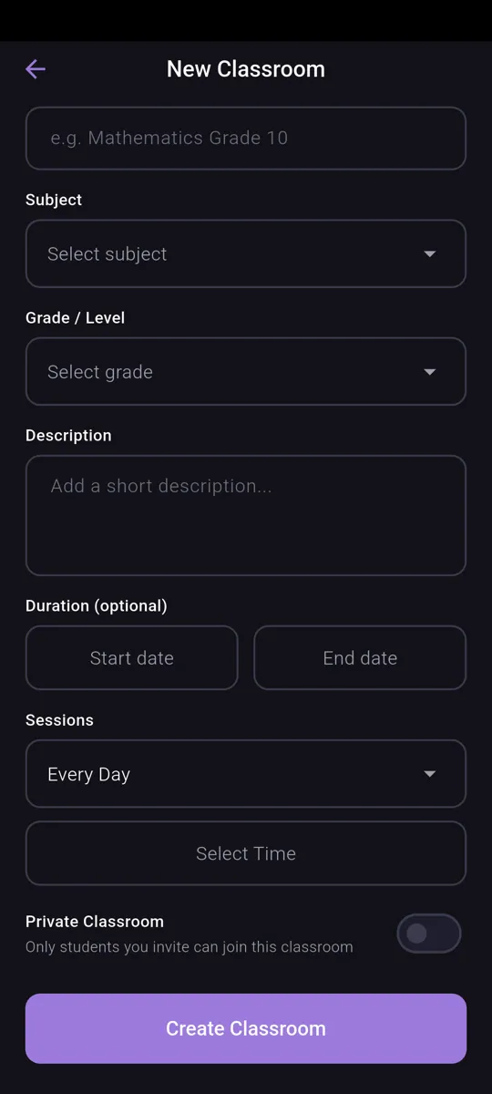 Tutora Attendance screenshot 2