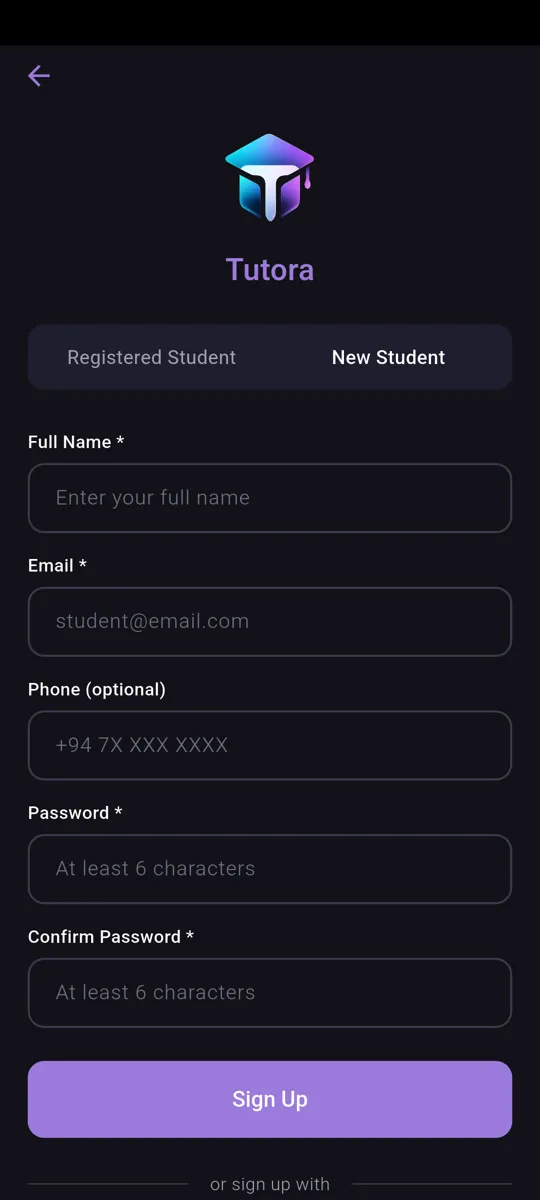Tutora Login & Onboarding screenshot 2
