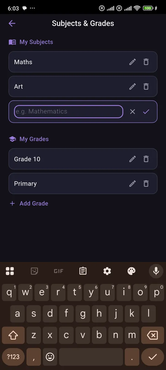 Tutora Settings screenshot 3