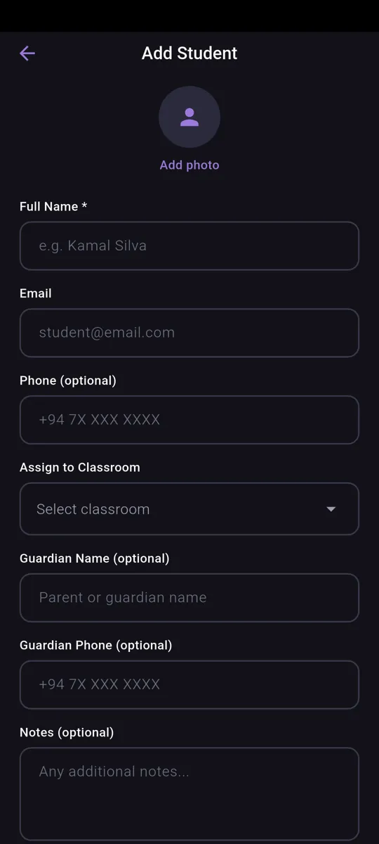 Tutora Student Management screenshot 2